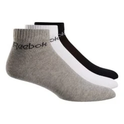 Reebok Act Core Ankle Socken Schwarz/grau/weiß (3 Paar)