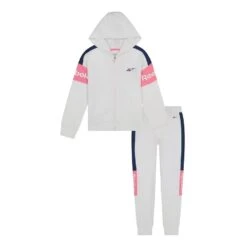 Reebok Classic Mädchen Trainingsanzug Weiß/rosa/dunkelblau