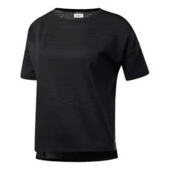 Reebok Perforated Damen T-Shirt Schwarz