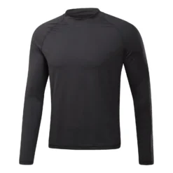 Reebok Thermowarm Touch Langarm-T-Shirt Schwarz Weiß