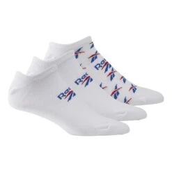 Reebok Classics Foundation Invisible Socken Weiß/blau/rot (3er-Pack)