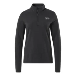 Reebok Outerwear Fleece Half Zip Damen Sweatshirt Schwarz