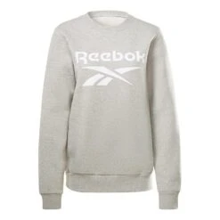 Reebok Identity Logo French Terry Damen Sweatshirt Grau/weiß