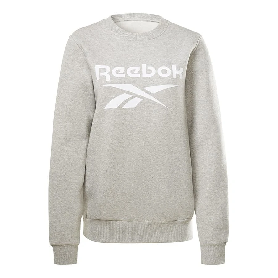 Reebok Identity Logo French Terry Damen Sweatshirt Grau/weiß 1 Reebok Identity Logo French Terry Damen Sweatshirt Grau/weiß