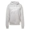 Reebok Identity Logo Fleece Pullover Damen Hoodie Grau/weiß