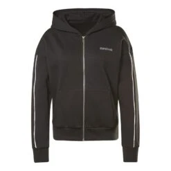 Reebok Piping Pack Full Zip Damen Kapuzenjacke Schwarz