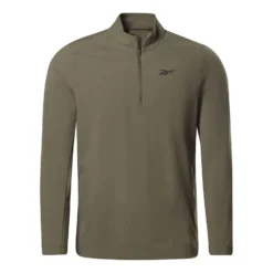 Reebok Performance Woven Half Zip Sweatshirt Grün