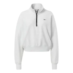 Reebok Quarter Zip Midlayer Damen Langarmshirt Weiß