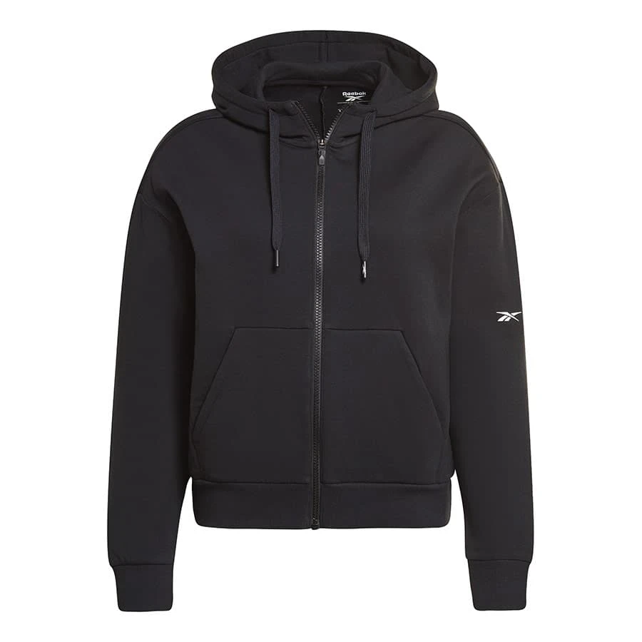 Reebok DreamBlend Cotton Zip-Up Full Zip Damen Sweatjacke Schwarz 1 Reebok DreamBlend Cotton Zip-Up Full Zip Damen Sweatjacke Schwarz