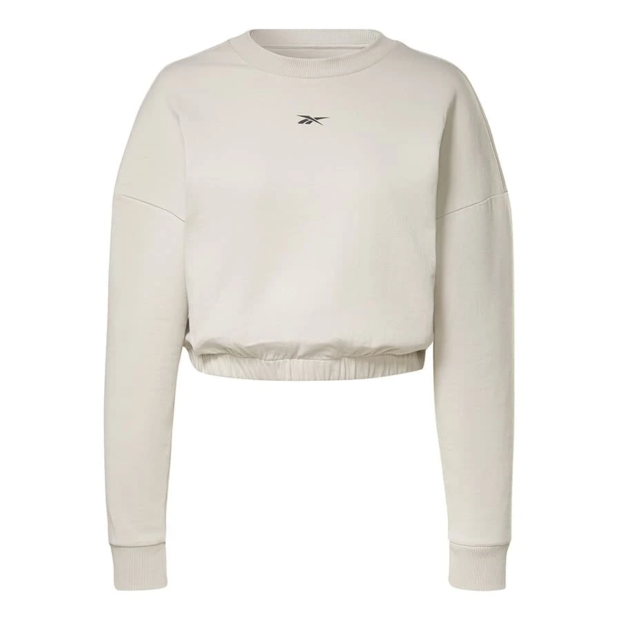 Reebok DreamBlend Cotton Midlayer Damen Sweatshirt Beige 1 Reebok DreamBlend Cotton Midlayer Damen Sweatshirt Beige