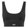 Reebok Studio Stripped Minimalist Sport-BH Schwarz
