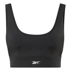 Reebok Studio Stripped Minimalist Sport-BH Schwarz