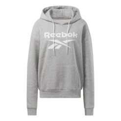 Reebok Identity Big Logo Fleece Damen Hoodie Grau/weiß