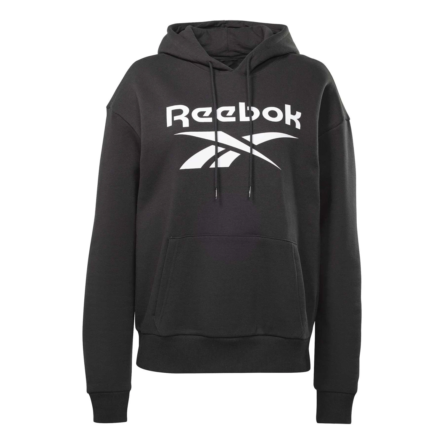 Reebok Identity Big Logo Fleece Damen Hoodie Schwarz 1 Reebok Identity Big Logo Fleece Damen Hoodie Schwarz