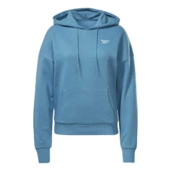Reebok Small Logo French Terry Damen Hoodie Blau