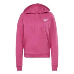 Reebok Small Logo French Terry Damen Hoodie Rosa