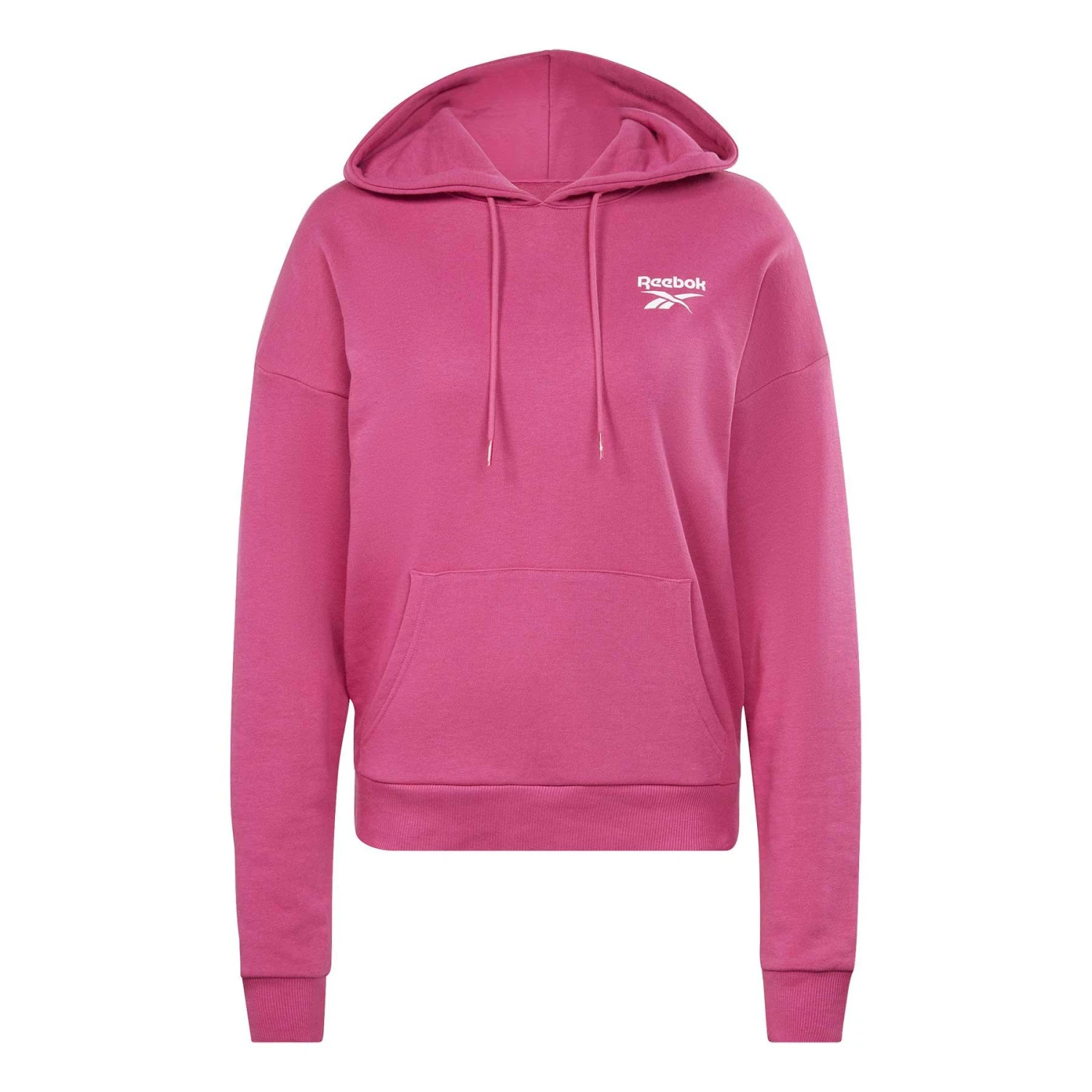 Reebok Small Logo French Terry Damen Hoodie Rosa 1 Reebok Small Logo French Terry Damen Hoodie Rosa