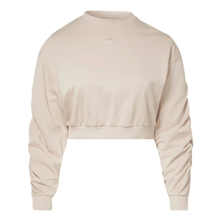 Reebok Studio Knit Fashion Damen Sweatshirt Beige 1 Reebok Studio Knit Fashion Damen Sweatshirt Beige