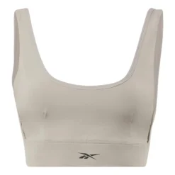 Reebok Studio Stripped Minimalist Sport-BH Hellgrau