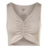 Reebok Studio Ruched Cropped Damen Top Grau