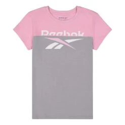 Reebok Color Block Cool Junior T-Shirt Grau/rosa