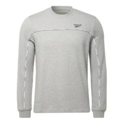 Reebok Workout Ready Piping Langarmshirt Grau