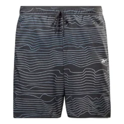 Reebok Allover Print Speed 2.0 Shorts Schwarz/blau