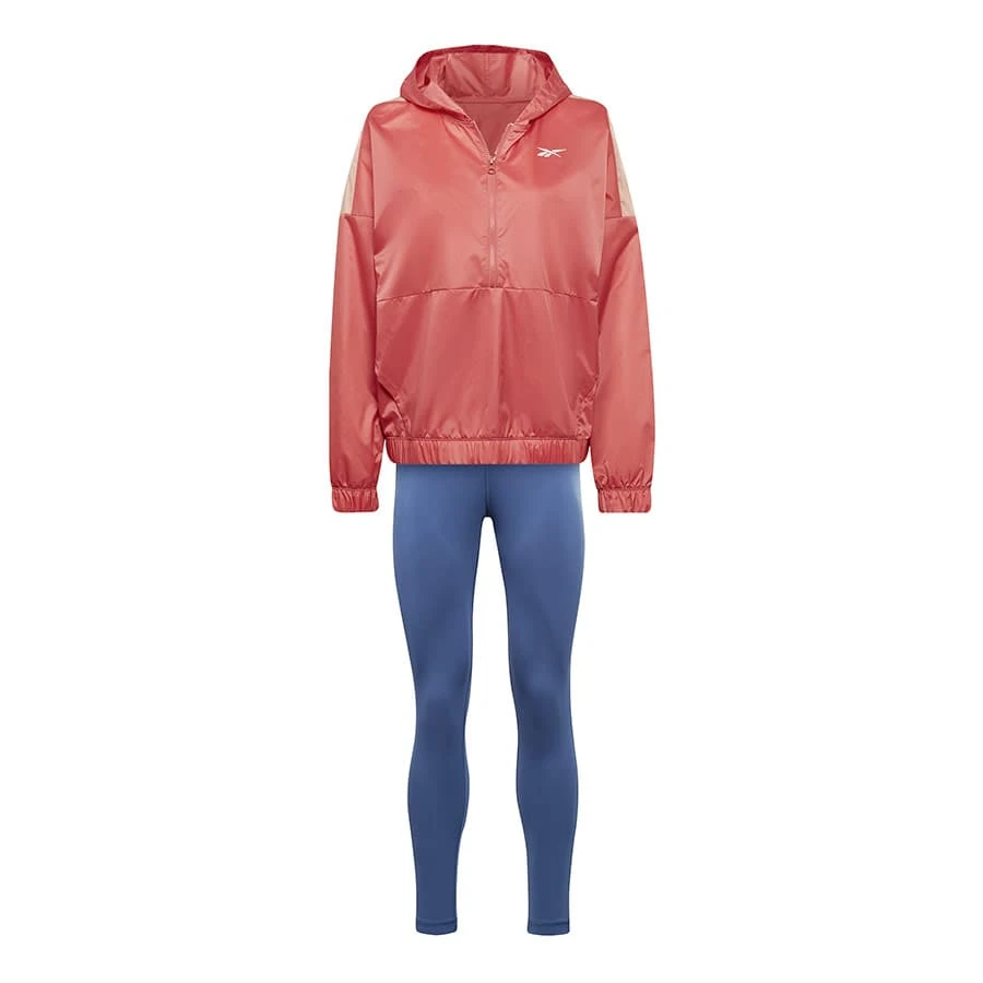 Reebok MYT Half Zip Damen Trainingsanzug Rot/blau 1 Reebok MYT Half Zip Damen Trainingsanzug Rot/blau