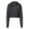 Reebok Tape Full Zip Damen Kapuzenjacke Schwarz