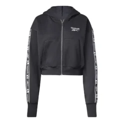 Reebok Tape Full Zip Damen Kapuzenjacke Schwarz