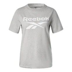 Reebok Identity Damen T-Shirt Hellgrau/weiß