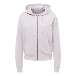 Reebok Identity Logo French Terry Full Zip Damen Kapuzenjacke Hellrosa
