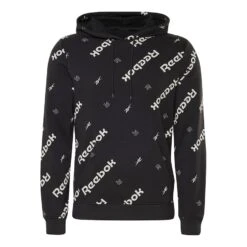 Reebok Identity Allover Print Hoodie Schwarz/weiß