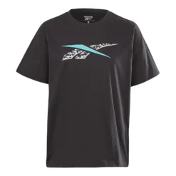 Reebok Training Essentials Modern Safari Graphic Damen T-Shirt Schwarz/weiß/hellblau