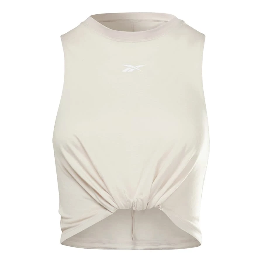 Reebok Studio Gathered Solid Damen Tanktop Beige 1 Reebok Studio Gathered Solid Damen Tanktop Beige