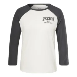 Reebok Workout Ready Baseball Damen 3/4-Shirt Weiß/schwarz