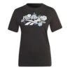 Reebok Identity Floral Damen T-Shirt Schwarz/weiß