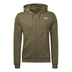 Reebok Identity Left Chest Logo Full Zip Hoodie Grün
