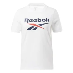 Reebok Identify Damen T-Shirt Weiß/marineblau/rot