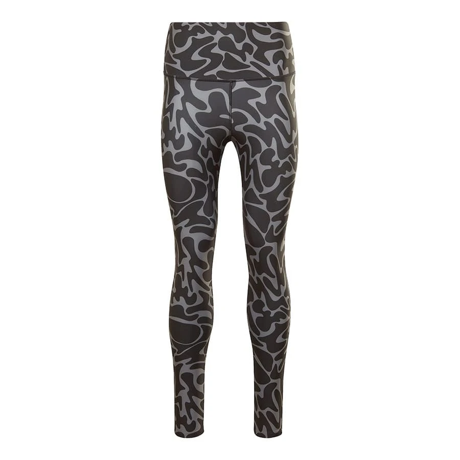 Reebok Workout Ready Printed Damen Leggings Schwarz/grau 1 Reebok Workout Ready Printed Damen Leggings Schwarz/grau