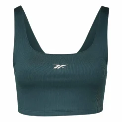 Reebok Workout Ready Rib Sport-BH Blau/weiß