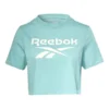 Reebok Identity Cropped Damen T-Shirt Türkis/weiß
