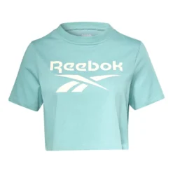 Reebok Identity Cropped Damen T-Shirt Türkis/weiß