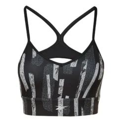 Reebok MYT Printed Sport-BH Schwarz/grau