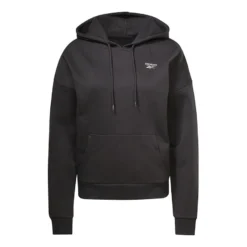 Reebok Identity Fleece Pullover Damen Hoodie Schwarz