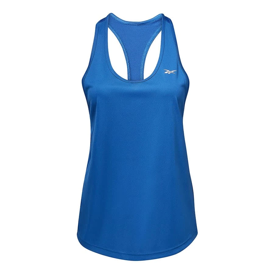 Reebok Workout Ready Mesh Back Damen Tanktop Blau 1 Reebok Workout Ready Mesh Back Damen Tanktop Blau