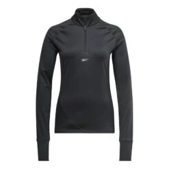 Reebok Running Quarter Zip Damen Langarmshirt Schwarz