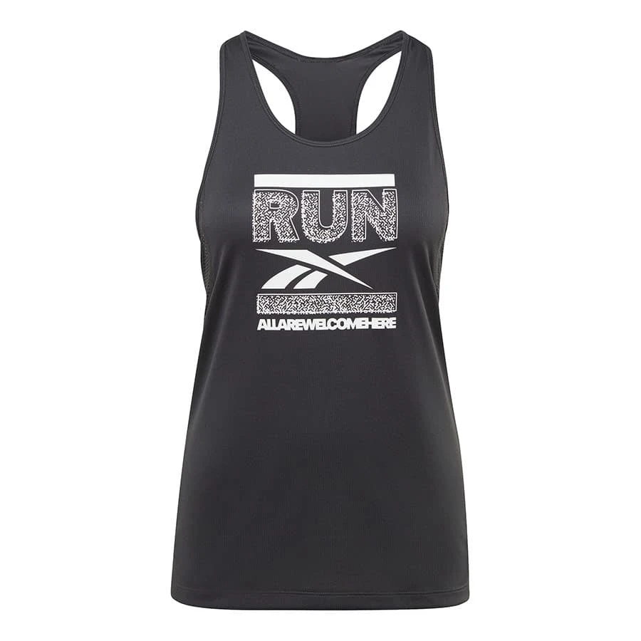 Reebok Running Speedwick Graphic Damen Tanktop Schwarz/grau/weiß 1 Reebok Running Speedwick Graphic Damen Tanktop Schwarz/grau/weiß