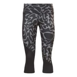 Reebok Running Printed Damen 3/4-Leggings Schwarz/grau