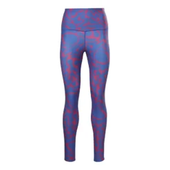 Reebok Workout Ready Printed Damen Leggings Marineblau/rot